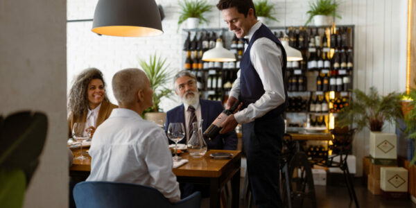 Business people at Luxury Business Dining restaurant