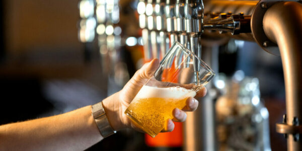 Pouring a Pint in a Bar